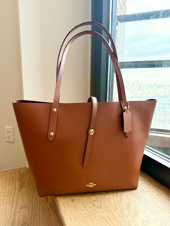 Coach Handbags - COACH Market Tote Bag - Saddle